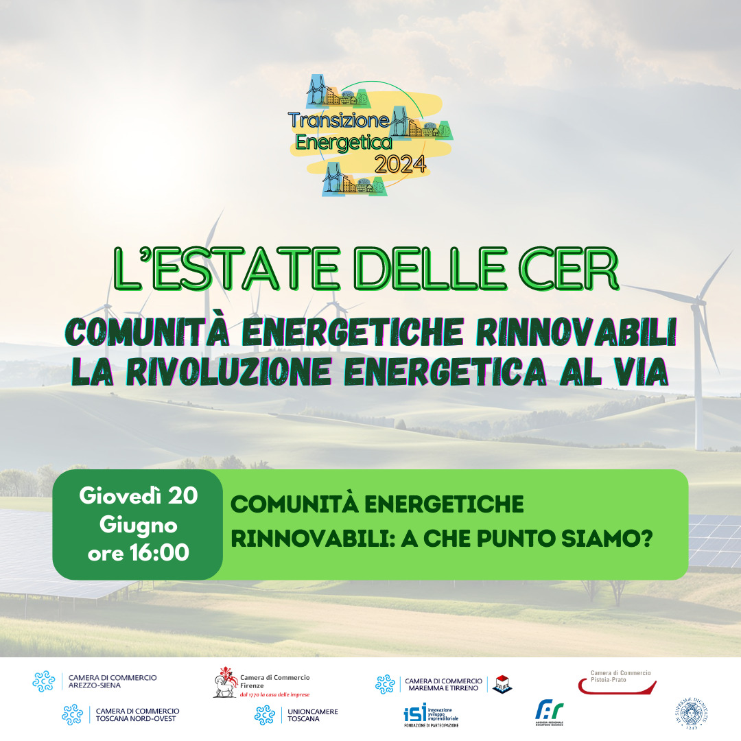 Webinar "L'ESTATE DELLE CER - Comunità Energetiche Rinnovabili: a che punto siamo?"