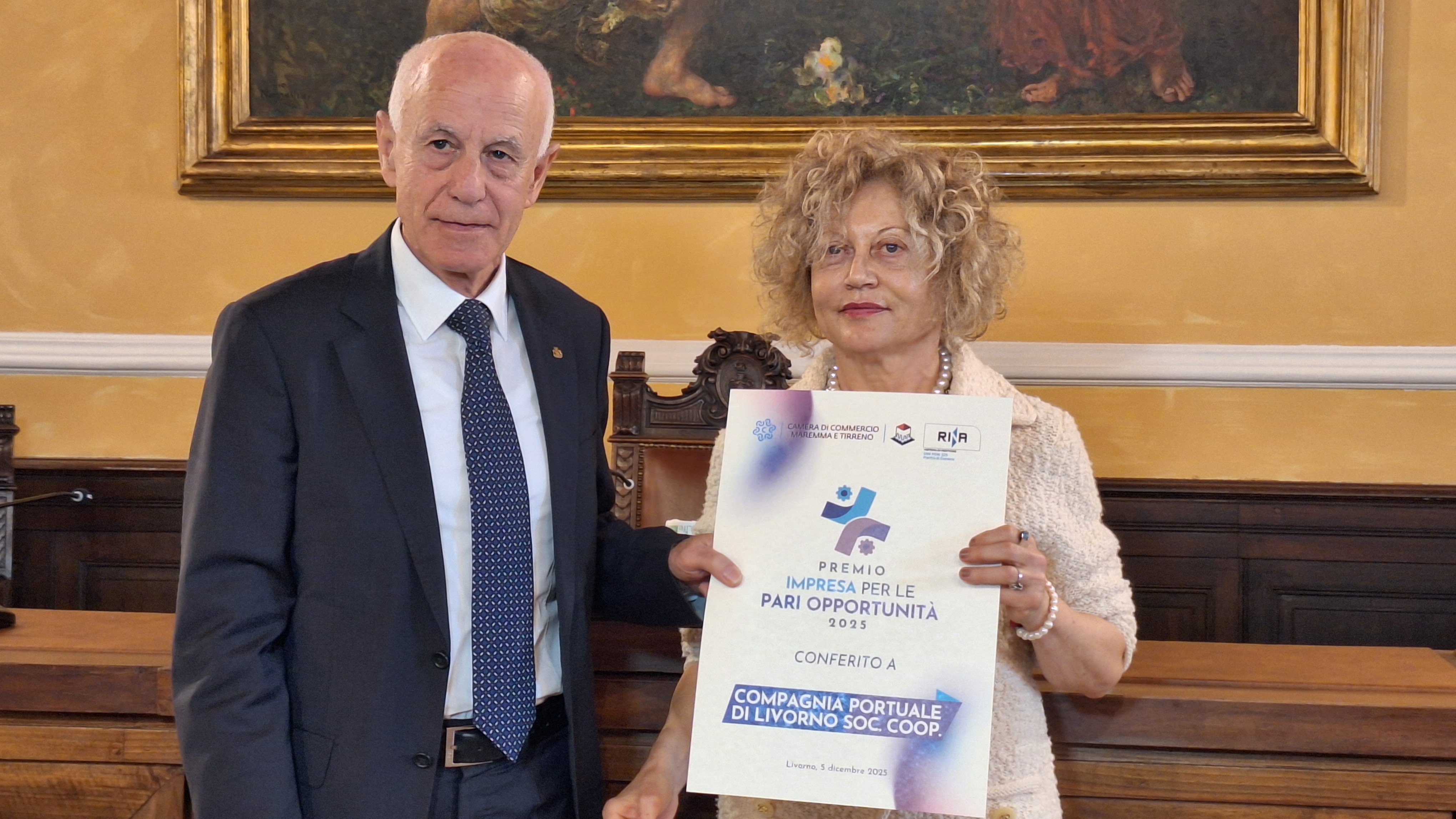 Premio Impresa per le pari opportunità conferito a Compagnia Portuale di Livorno Soc. Coop. (Livorno)