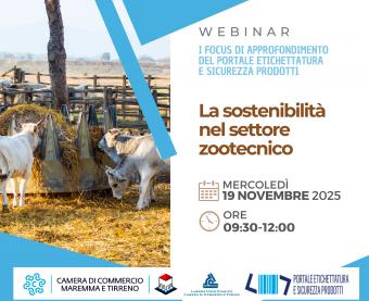 Sostenibilità nel settore zootecnico: webinar di approfondimento