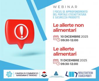 Allerte non alimentari e alimentari: due webinar