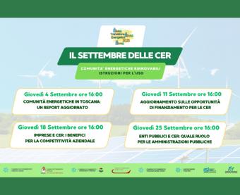 Comunità energetiche rinnovabili: 4 webinar di approfondimento a settembre